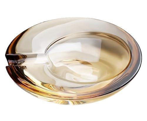 JINSHENGXINA Gold Bemalter Kreativer Kristallglas-Aschenbecher Im Europäischen Stil, Personalisiertes Zuhause, Wohnzimmer, Büro, Zigarrenaschenbecher, Geschenk(C)