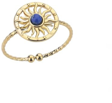 Hasdnker Ring Ringe Damen Bijouterie Herren Grüne Opal Sonnenringe Für Frauen Männer Gold Farbe Verstellbare Fingerringe Hochzeit Ästhetischer Schmuck