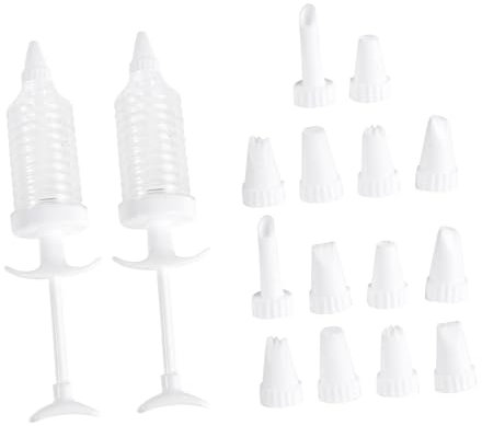 WATIIFUFU Juego De 16 Para Repostería Prensa Para Galletas Decorador De Postres Boquillas Para Glaseado Mango Ergonómico