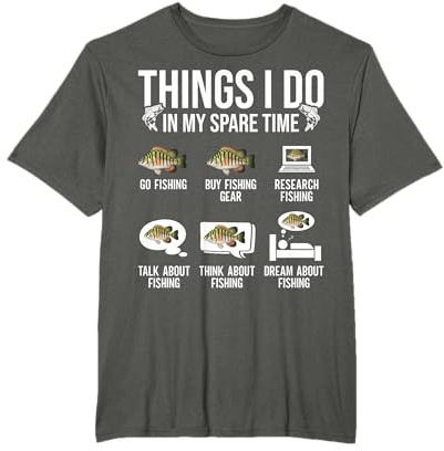 Things I Do in My Spare Time Fishing Boys Men Bass Fishing T-Shirt