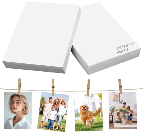 WrteEase Glossy Photo Paper for Inkjet Printers, 3.5 x 5 in (8 x 12 cm), 200gsm, 100 Sheets, Single-Sided High Gloss Photographic Paper for Photo Printing, Crafts, Albums and Creative Projects