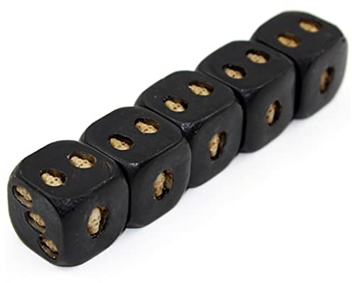 5 Stück schwarze Totenkopfwürfel, grinsender Totenkopf, Deluxe-Teufels-Pokerwürfel, Gothic-Glücksspielwürfel, Turm mit Todes-Polyederwürfel, durchscheinende Würfel, Plastikwürfel, Spielwürfel