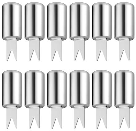 12 soportes de acero inoxidable para mazorcas de maíz, prácticos pinchos para barbacoa, para cocinar en casa, picnics y suministros de campamento