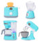 Kids Pretend Play Kitchen Appliances Toy Set with Blender,Coffee Maker Machine,Mixer,Toaster with Realistic Light and Sounds, pretend Playset for Toddlers with accessories,Gift for Girls Boys,Blue