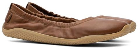 Vivobarefoot Womens Asana Yin Ballerina Leather Tan Shoes 6 US