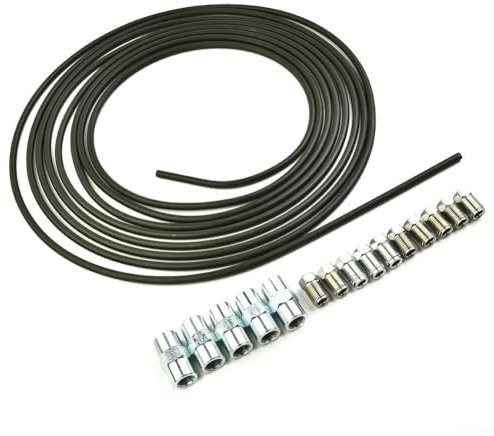 5 Meter Bremsleitung Stahlrohr 4 75mm mit 10 M10x1 Schrauben und 5 Verbindungsstücken für individuelle Reparatur