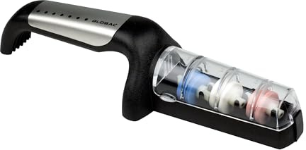 Global - G-913 3-stufiger Keramik-Wasserschärfer, Edelstahl