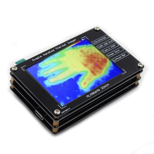 Termocamera portatile MLX90640 con schermo TFT da 2,8 pollici ad alta definizione 320x240 Risoluzione Misurazione infrarossa della temperatura -40 a 300 Celsius (lungo gamma)