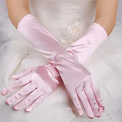 Generisch Opera Frauen Abschlussball-Partyhandschuh Handschuhe Brautkleid lange Satin Abendhandschuh (One Size)