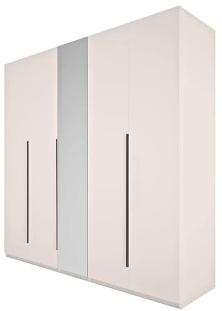 Composad | Armadio della Linea FAVORITA con 5 Ante con Specchio, Armadio Camera da Letto, Armadio Grande e Capiente, (LxAxP): 229,8x222,6x63,3 cm, Grigio Cashmere Topmatt