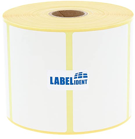 Labelident Thermoetiketten 75 x 50 mm - 1.000 Etiketten auf Rolle | thermodirekt bedruckbar, selbstklebend und stark permanent haftend für Thermodrucker