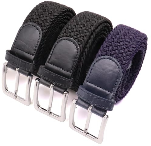 Elastischer Gürtel – geflochtener Gürtel – Stoff für Damen und Herren – Unisex – dehnbares Komfortoberteil