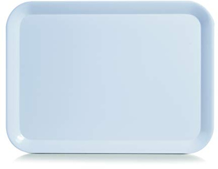 Zeller 26696 melaminbricka, vit, 43,5 x 32,5 cm serveringsbricka, stapelbar, reptålig