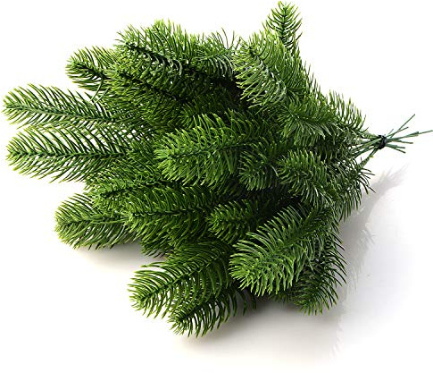 Blanketswarm 30 Stück Künstliche Tannenzweige Baumgirlande DIY Weihnachtsdeko Gartendeko