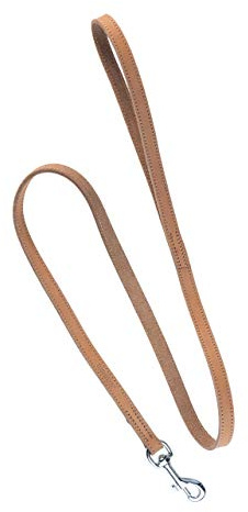 Premium Leder Hundeleine Shorty 1,2m - Vollleder Hundeleine - Führleine mit Bolzen-Karabiner - Shorty (Hellbraun)