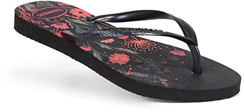 Havaianas Slim Organic, Infradito Donna, Black Pink, 37/38 EU