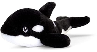 Keel Toys KEELECO SE1014 Plüschtier, 100% recycelt, ökologisches Spielzeug für Kinder, Plüschtier Orca, 33 cm