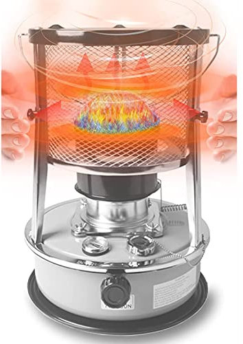 Xrdbfd Konvektion Petroleumheizung, Petroleumofen Für Innenräume, Mobile Petroleum Heizung, Outdoor-Camping-öl-petroleumkocher-heizer, 360 ° Surround Heizung,6Lwhite
