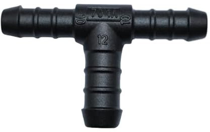 1, 2, 3, 5 oder 10 Stück T-Schlauchverbinder reduziert 10 mm 12 mm 10 mm PA GF30 T Stück schwarz (1)