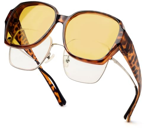 Face Shadow Lunettes Conduite de Nuit Polarisées, Lunette de Nuit pour Homme et Femme, Ultra Léger Lunettes de Vision Nocturne UV Protection