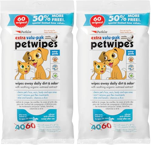 Petkin Eco pet Wipes (Pack of 2)