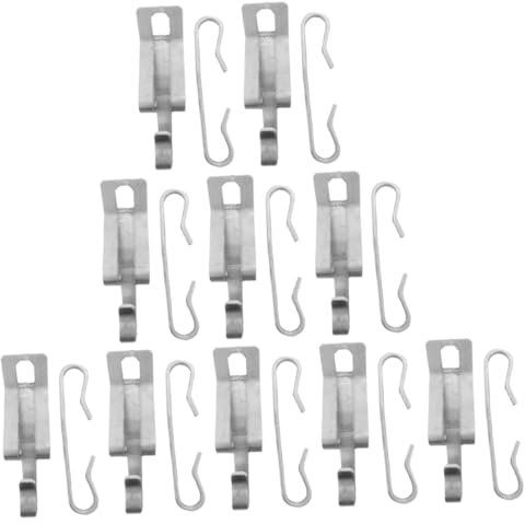 HEMOTON 20piezas Clips y Separadores De Aluminio Para Cables De Techo Clips Para Canalones Kit Herramientas Anclaje