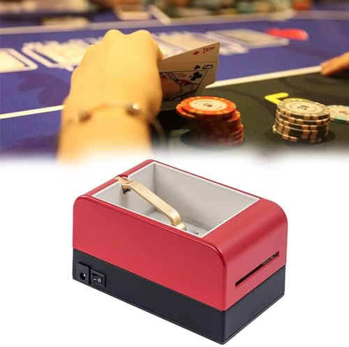 RayGenius MéLangeur De Cartes Et Croupier Automatique, MéLangeur De Cartes De Poker pour 6 Jeux, Machine à Diviser Les Cartes De Poker pour Uno, Texas Hold'em, Home, Blackjack