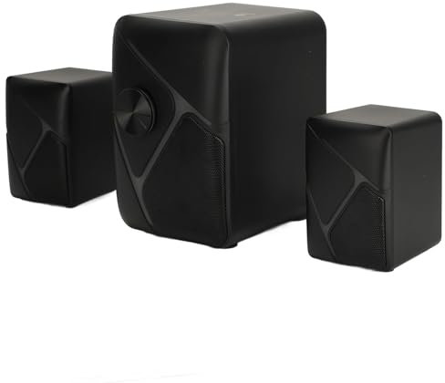 Altoparlante da Tavolo, di Altoparlanti Multimediali con Subwoofer, Illuminazione Colorata RSB, Bassi Potenti, Porte Audio e USB da 3,5 Mm, per PC, TV, Computer, Telefono