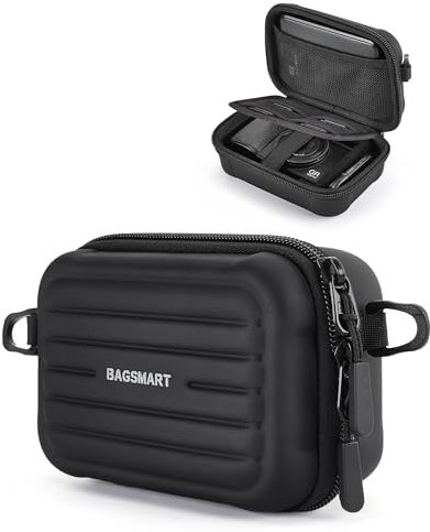 bagsmart Digital Camera Case, Waterproof & Protective Small Camera Bag with 2 Carrying Ways, Lightweight Camera Sling Bag for Canon PowerShot SX740 HS/ELPH 180/190/G7 X Mark III, Sony Alpha 6700