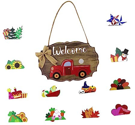 MUSISALY Set Di Decorazioni Per Cartello Di Benvenuto Ciondolo in Stile Pastorale Per Giardino Ornamento Da Appendere Decorazione Per Scene