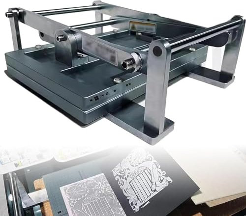 Vituord Linolschnittpresse, Manuelle Flachdruckmaschine, A4 Linolschnitt, Reliefblockdruck, Druckplattengröße 35 X 24 cm, Höhenverstellbar, Für Karten, Stempel