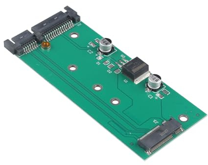 HALJIA Scheda adattatore M.2 NGFF a SATA III, SSD a 22 pin, basato su SATA NGFF M.2 Key B/B+M, convertitore disco rigido per SSD 2280 2260 2242 2230 mm M.2 Super Speed 6Gbps SSD verde