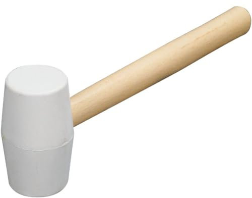 Muteitt Rubber Mallet, Durable Rubber Hammer Head, Hammer with Wood Handle for Flooring, Tent Stakes, Woodworking, Tile Installation, Home Decoration