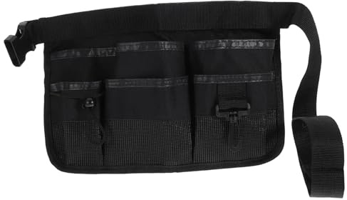 Cabilock Tool Organizer Tool Waist Pouch with Adjustable Belt Black Nylon Multi-use Adjustable Waist Straps for Nurses and Cleaners
