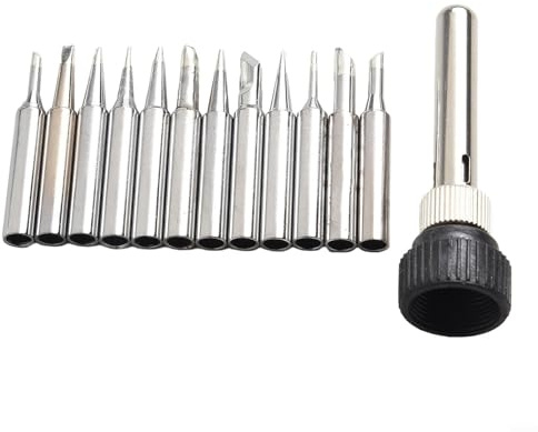 13 Pcs Soldering Iron Tips 900M-T For 907 933 926 937 928 94 Station Tool, Soldering Iron Tips Set For Various Soldering Stations Including For 907