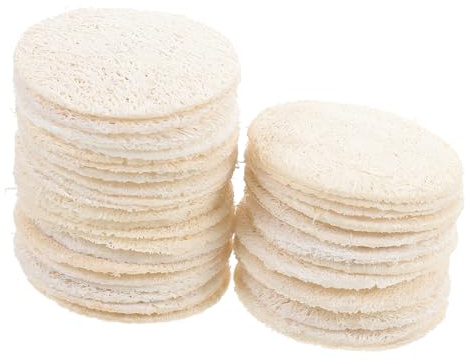 36 Stück Runde Luffaschwämme aus Loofah für Gesicht und Haut