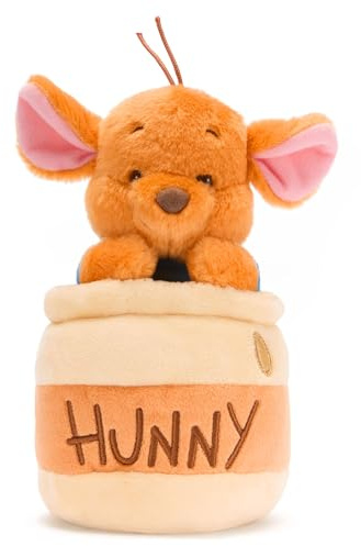 Disney Store Official Petit Gourou, 19 cm/7,5, Peluche Kangourou dans Un Pot de Miel Amovible, Convient dès la Naissance, adapté à Tous Les âges