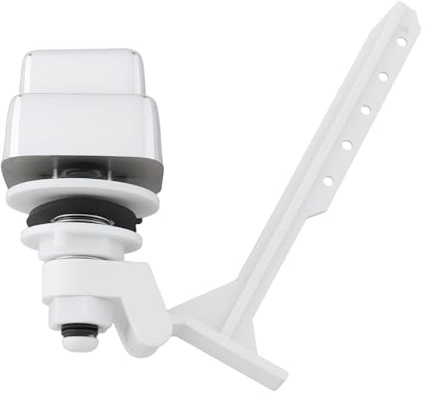 VGOL Kit de chasse d'eau avec bouton poussoir pour réservoir de toilettes monté sur le côté 3,3 x 3,4 cm/20,5 x 12,2 cm