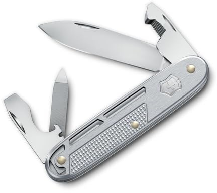 Victorinox Taschenmesser Synergy Alox, Multitool, 9 Funktionen, Inkl. Klinge, Paketöffner, Schraubendreher, Swiss Made, Rostfreier Stahl, Silber