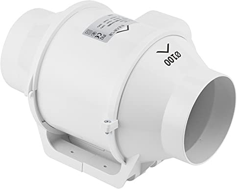 Yechiry Ventilatore di Scarico Ventilatore Silenzioso da 4 Pollici Montato a Parete con Grande Volume D'aria per Uso in, Materiale ABS Colore Bianco Alimentazione 220 V