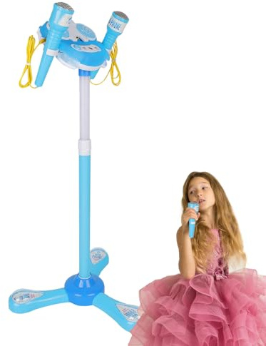 Microfono Giocattolo Per Bambini,Microfono Per Karaoke | Set Di Con | Asta Per, In Piedi Per Bambini, E Giocattoli Microfonici Con Supporto