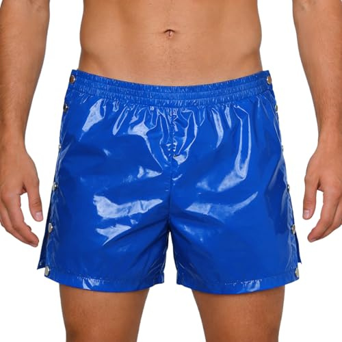 Raenseen Herrarens Plastiga Lättavtagbara Shorts Boxertröjor Knä Ben Och Höftkirurgiska Kläder För Särskilda Behov Plastiga Vardagskläder Blå XL