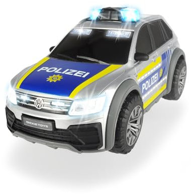 Dickie Toys VW Tiguan R-Line Polizeiauto (25 cm) mit Licht & Sound - Lizenziertes Polizei-SUV Spielzeug ab 3 Jahre, inkl. Batterien - 203714013