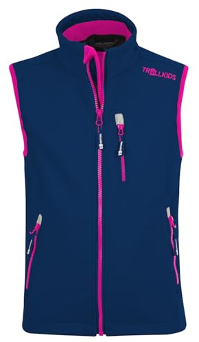 Trollkids Kids Trollfjord Vest 116, navy/pink