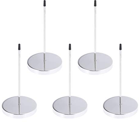 NUOBESTY 5 Stücke Edelstahl Zettelspießer Zettelhalter Bonspießer Bon Aufspießer Kassenbon Halter Aufbewahrung Schreibtisch Büro Organizer für Zettel Papier Beleg Note