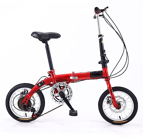ZDXC Vikbar 35,5 cm cykel, 5 hastigheter bärbar student kompakt cykel urban pendlare lätt cykel för män kvinnor barn, 4 färger