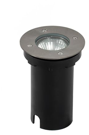 PRIOS Recessed Floor Light Riya (Modern) in Silver Made of Stainless Steel (1 Light Source, GU10) from Outdoor recessed Floor