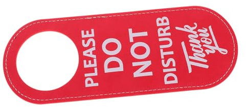 VILLFUL Türschild Doppelseitiges Leder-hängeschild Türklinken-aufhänger Für Hotel Büro Robust Und Strapazierfähig