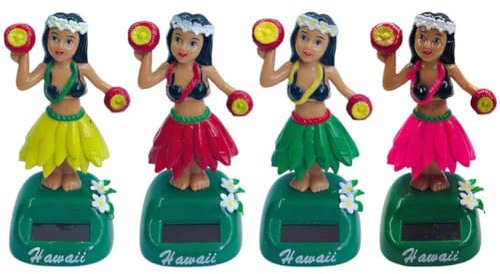 Glixoft Solar Power Hawaii Mädchen Hula Wackelnde Tanzen Spielzeug Auto Dashboard Dekor Schütteln Kopf Spielzeug Auto Innen Auto Ornamente