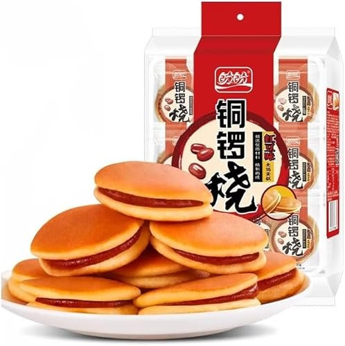 Red bean flavor Dorayaki, chocolate flavor, taro flavor, sandwich bread, Japanese Dim sum Dorayaki, breakfast biscuits, sweet cookies, instant cakes, bean paste Dim sum (Red bean flavor,10 packs)